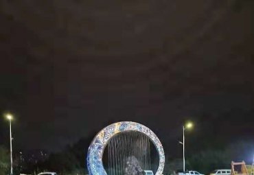 不锈钢创意圆环喷泉 