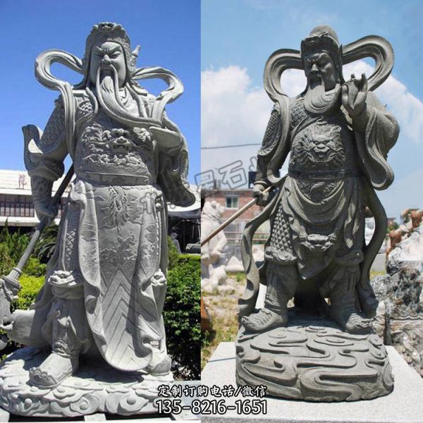 寺庙景区大型佛像景观石雕关公雕塑（1）