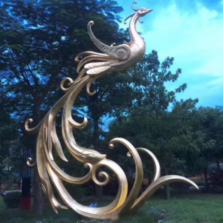 凤凰古城广场创意不锈钢雕塑图片