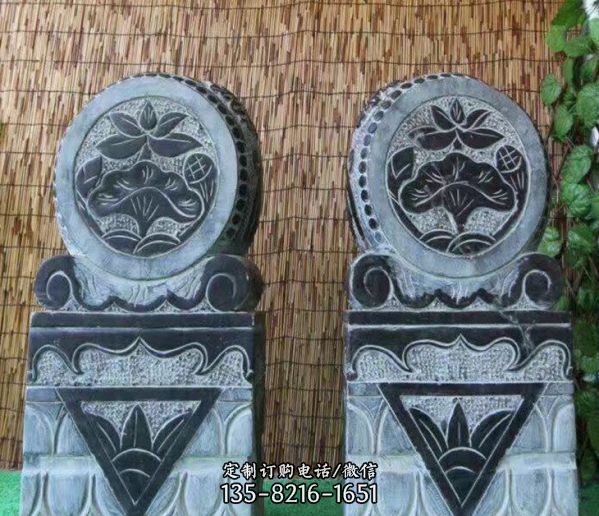 寺院庭院门前中式大理石石雕抱鼓 摆件（1）