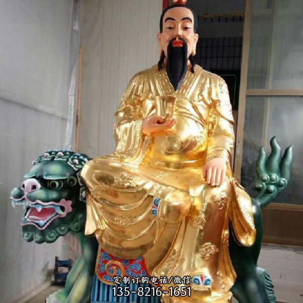 寺庙摆放大型2米铜关公 迦蓝菩萨铜像（5）