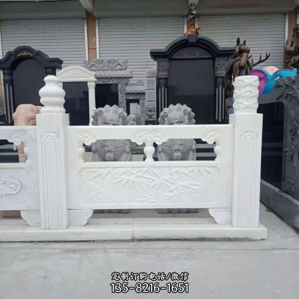 公园小区石雕圆桌别墅庭院装饰雕刻栏杆栏板摆件雕塑（2）