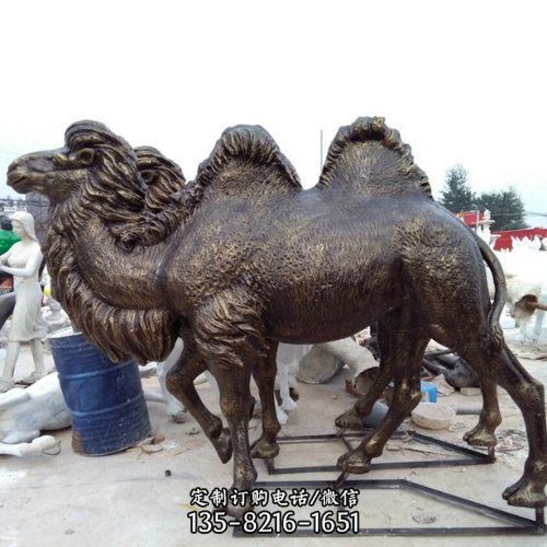 商业街摆放沙漠之舟骆驼铜雕塑（3）