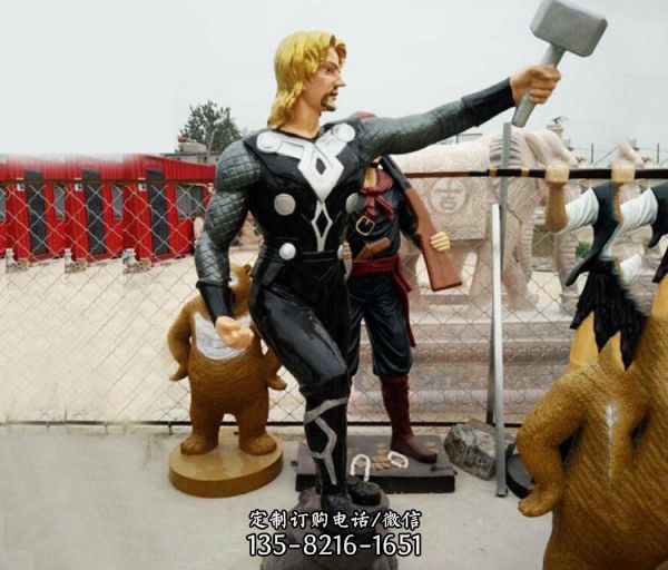 动漫人物玻璃钢雕塑商场幼儿园大型动漫手办雕塑（4）