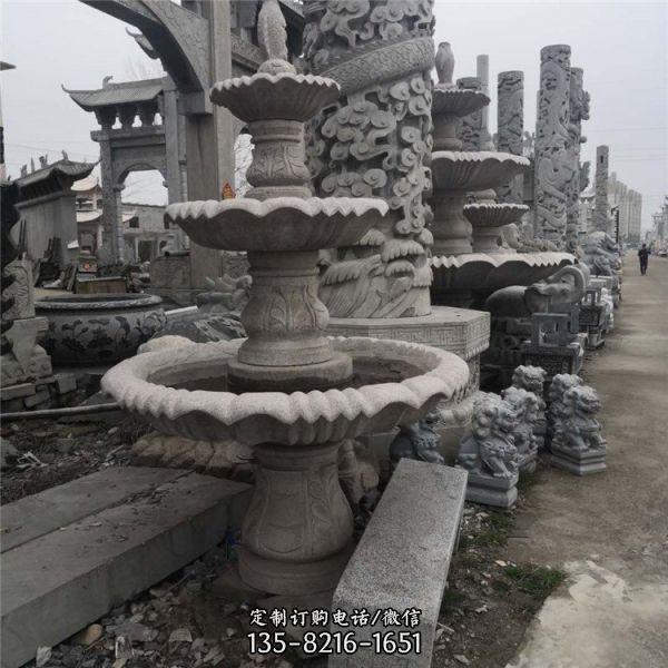 中式石雕户外园林喷泉雕塑（1）