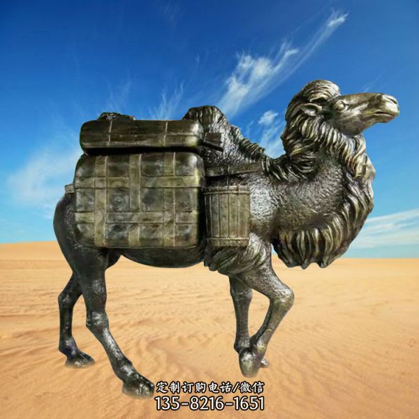 玻璃钢仿铜仿真动物骆驼雕塑 （1）