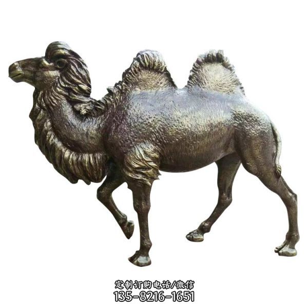 玻璃钢仿铜仿真动物骆驼雕塑 （6）
