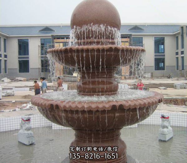 企业园林摆放大理石风水球喷泉雕塑（3）