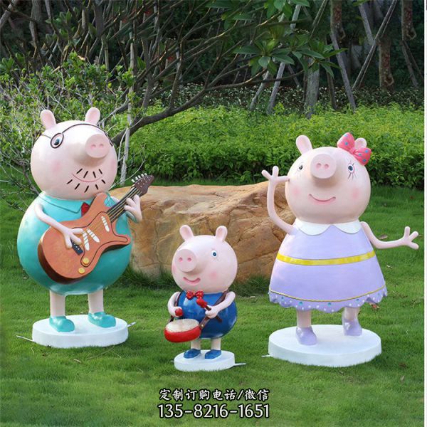 小猪佩奇，猪宝宝，乔治和佩奇弹琴唱歌