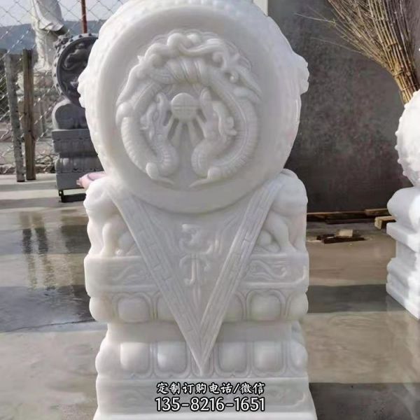 中式传统门鼓石摆件做旧抱鼓石 雕塑（4）