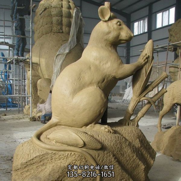 景区十二生肖动物砂石雕塑（3）