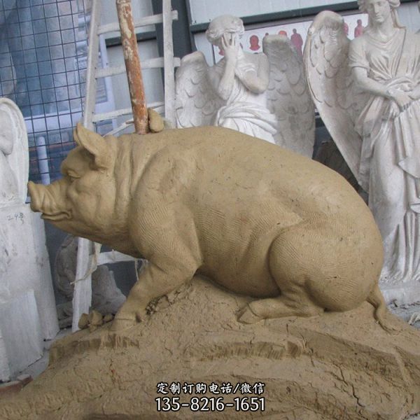 景区十二生肖动物砂石雕塑（6）