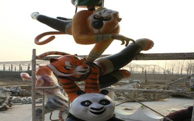 电影人物功夫熊猫雕塑