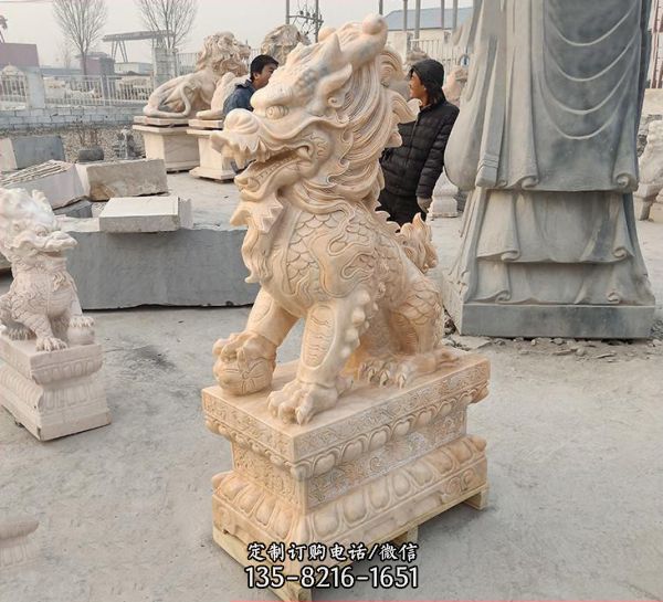 公园景观装饰大理石大象麒麟动物雕塑（1）