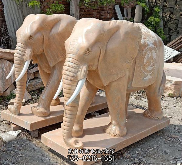 公园景观装饰大理石大象麒麟动物雕塑（2）