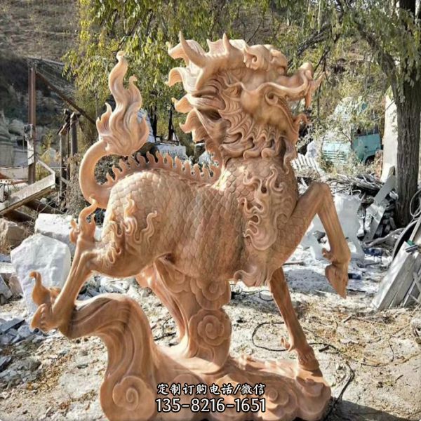 公园景观装饰大理石大象麒麟动物雕塑（5）