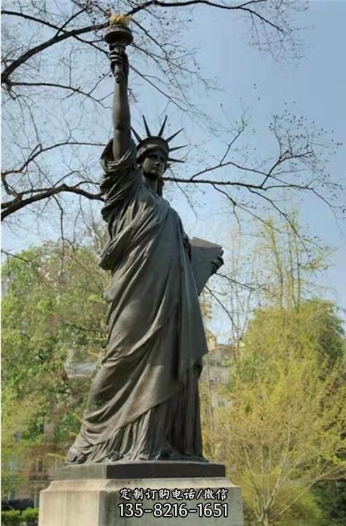 欧式园林西方自由女神铜像摆件 （4）