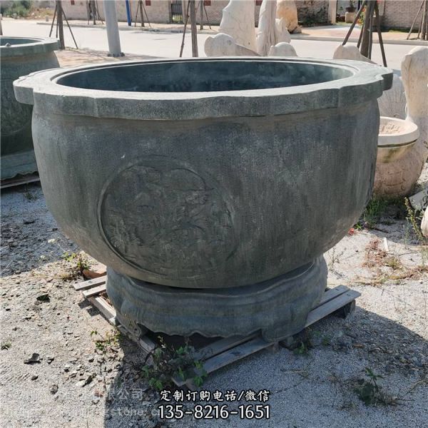  浮雕仿古庭院石雕水缸 青石水缸家居自用（4）