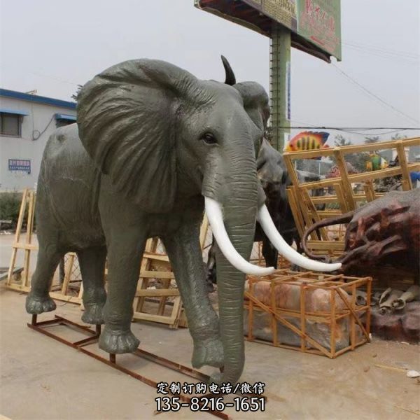 仿真大象雕塑定制大型玻璃钢动物雕塑（1）