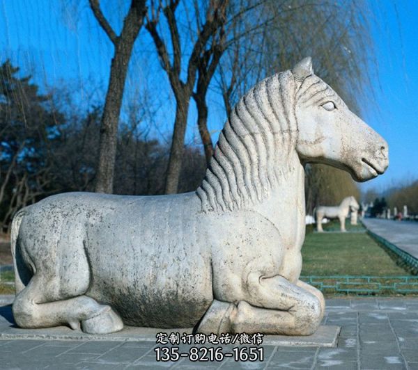 公园大型石雕奔腾的马雕塑（2）