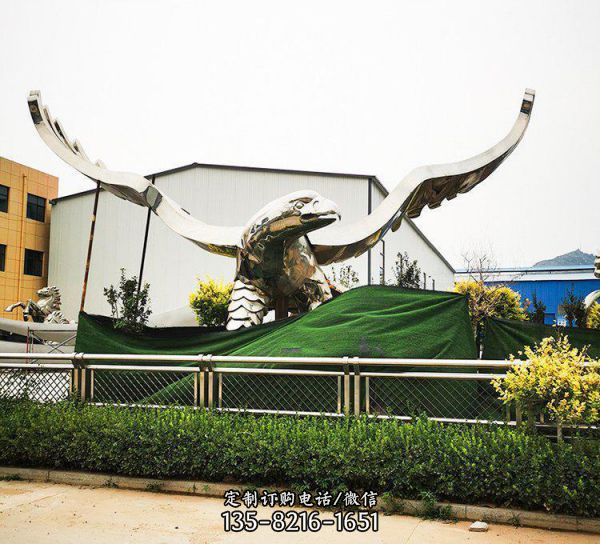 大型不锈钢老鹰雕塑  广场景观装饰品摆件（3）