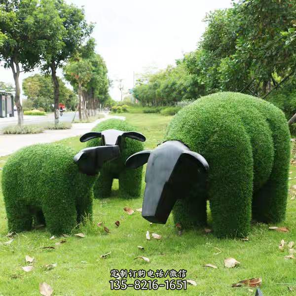 户外草坪绿植雕塑肖恩羊雕塑（4）