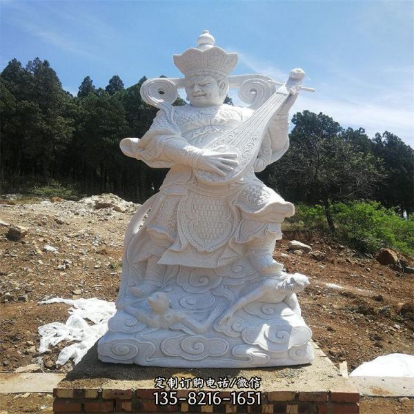 寺庙供奉神佛汉白玉晚霞红石雕人物雕塑（2）