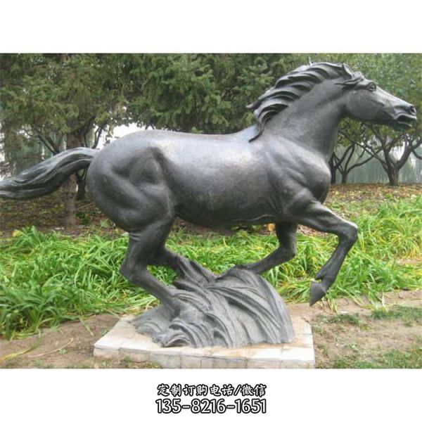 公园铜雕大型仿真动物景观马 