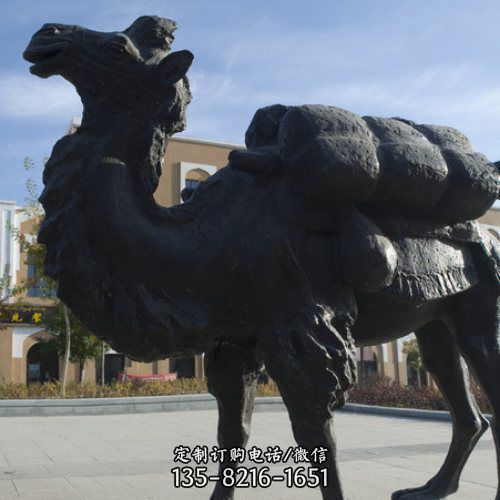 广场大型铜雕骆驼雕塑