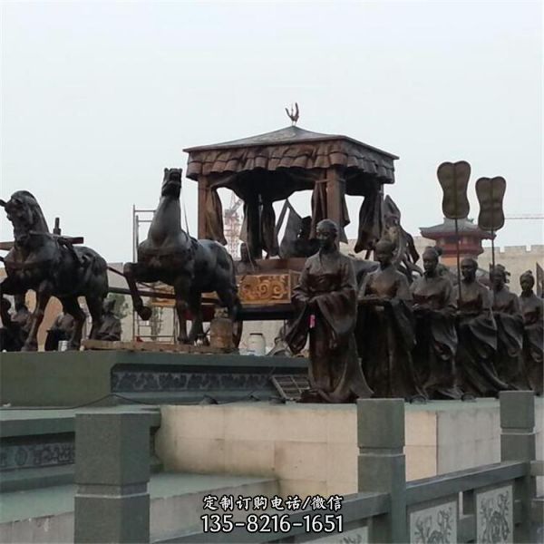 广场大型铜雕骑马将军雕塑（1）