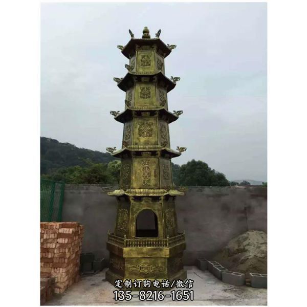 铸造室外寺庙长方形 宗祠供奉铜摆件 香炉雕塑（4）