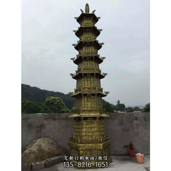 铸造室外寺庙长方形 宗祠供奉铜摆件 香炉雕塑（5）