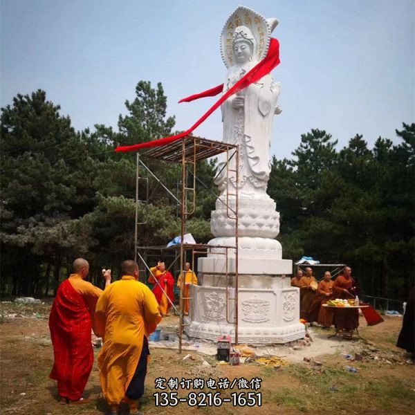 石雕观音大型佛像汉白玉地藏王菩萨寺庙供摆件（2）