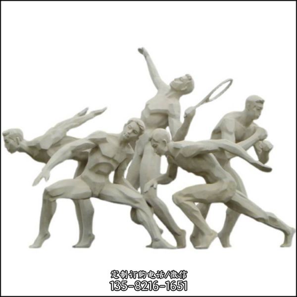 不锈钢抽象运动主题人物广场景观雕塑（2）