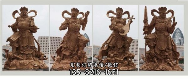 大型2米四大天王铜雕刻寺院供奉神像雕塑（2）