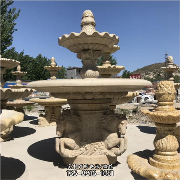 广场别墅装饰石雕欧式喷泉流水景观雕塑（4）
