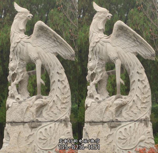 园林景观石雕龙凤神话雕塑摆件（4）