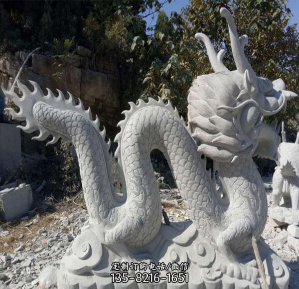 园林景观石雕龙凤神话雕塑摆件（3）