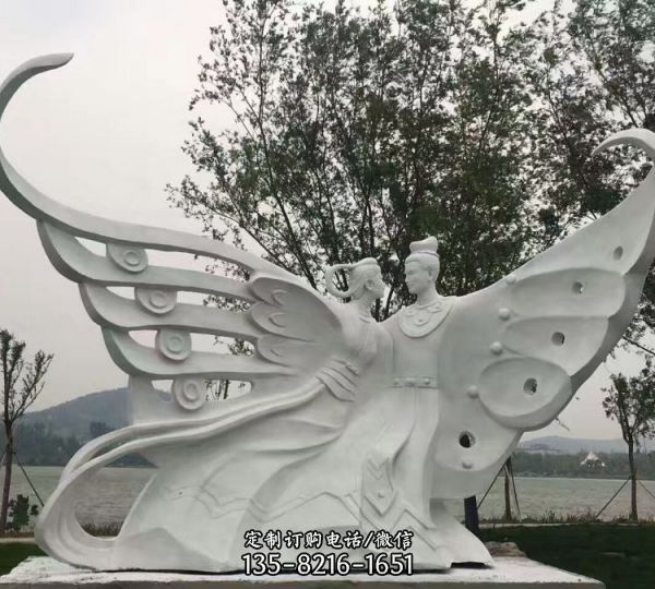 抽象天使校园景观园林雕塑 不锈钢抽象人物雕塑 （2）