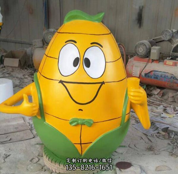 农业园区玻璃钢菠萝蜜卡通 凤梨公仔雕塑（4）