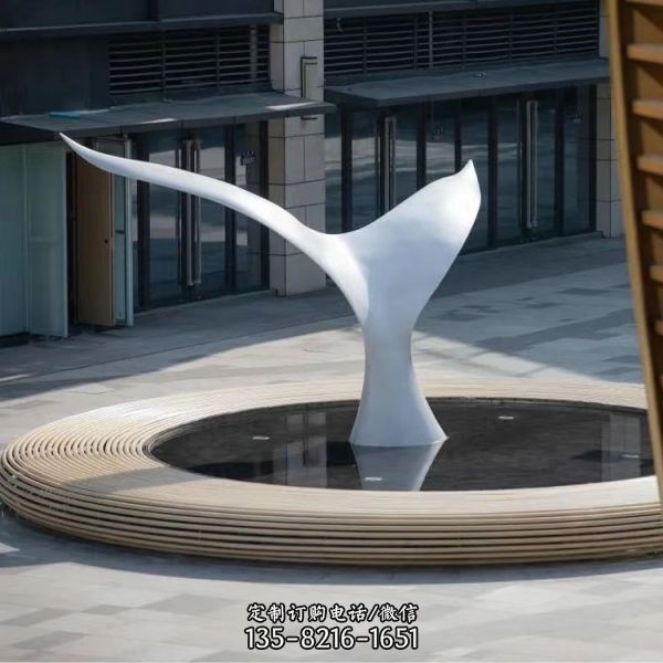 不锈钢编织鲸鱼雕塑商场酒店水景商业街广场景观镂空海豚雕塑（2）