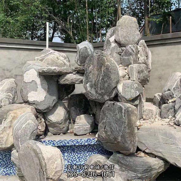 庭院别墅造景假山石千层石龟纹石材 （5）
