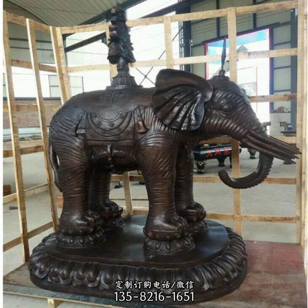吉祥如意铜雕大象雕塑酒店门口摆件（2）