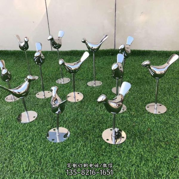 不锈钢鸽子布谷鸟雕塑房地产喷泉草坪装饰摆件（1）