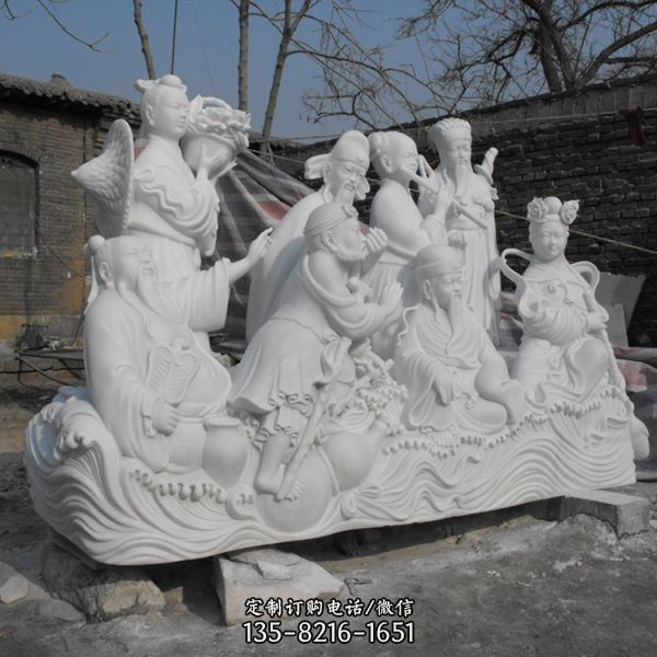 寺院景区摆放大理石人物雕塑（6）