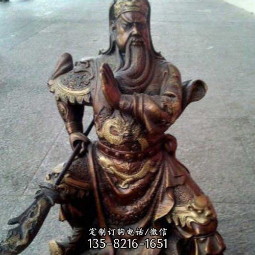 企业寺庙摆放铜关公佛像雕塑摆件（2）
