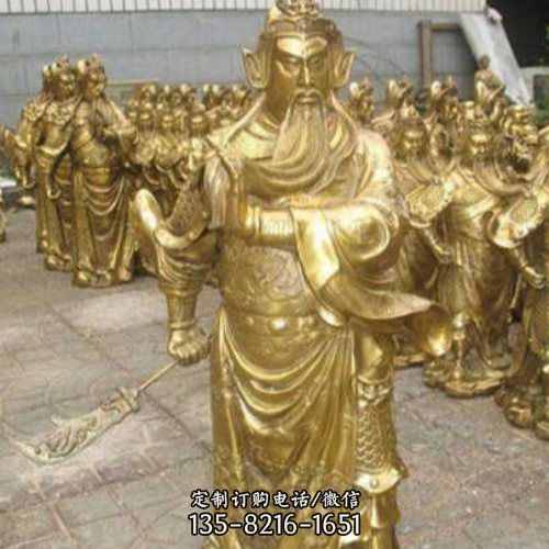企业寺庙摆放铜关公佛像雕塑摆件