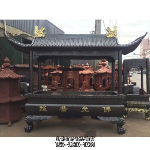 景区寺庙户外摆放铜雕香炉（1）