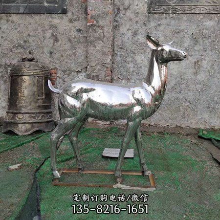不锈钢梅花鹿雕塑 仿真小鹿摆件 城市园林景观雕塑（4）