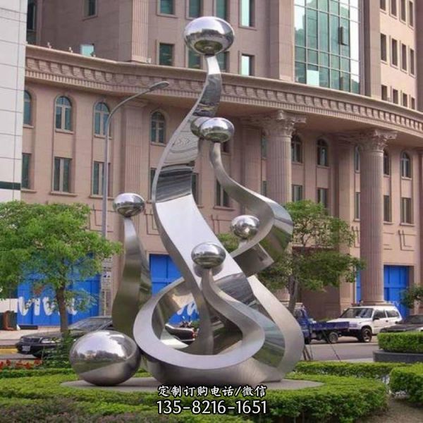商业街摆放不锈钢抽象艺术景观雕塑
